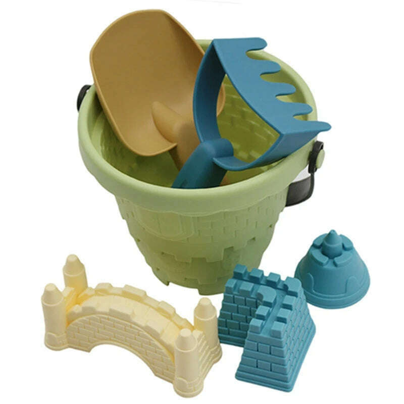 Baby Sand play Toys Beach Castle Mold Bucket Kids Outdoors Sandbox Set Sand Accessories Building Outdoor Kids Sand Toy Summer - KIMLUD