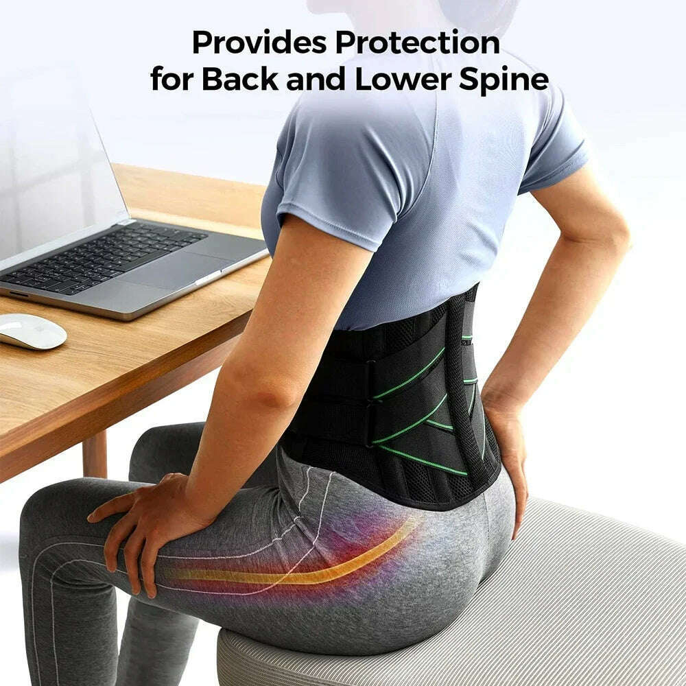 KIMLUD, Back Brace for Lower Back Pain Relief Men Women,Breathable Back Support Brace with 3D Lumbar Support Pad for Lifting At Work, KIMLUD Womens Clothes