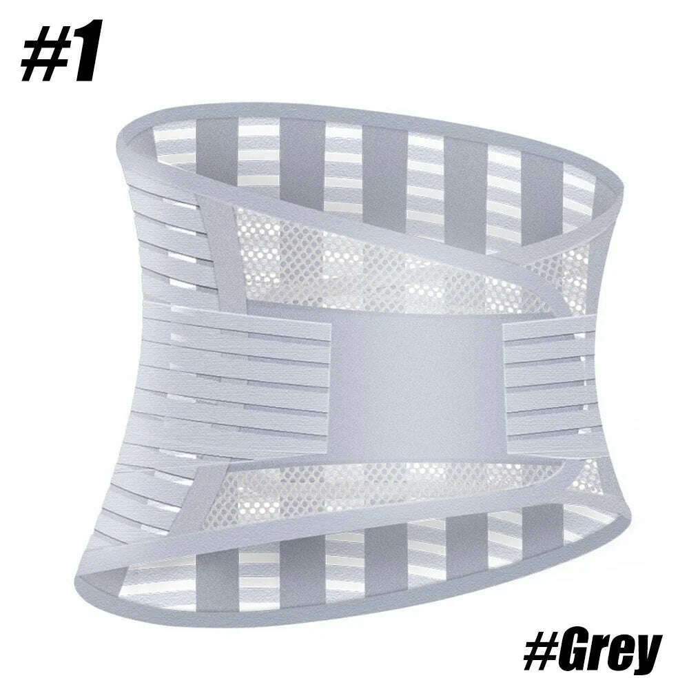 KIMLUD, Back Brace for Lower Back Pain Relief,Breathable Lumbar Support Belt for Men Women with Lumbar Pad,for Herniated Disc,Sciatica, Ventilate-Gray / M, KIMLUD APPAREL - Womens Clothes