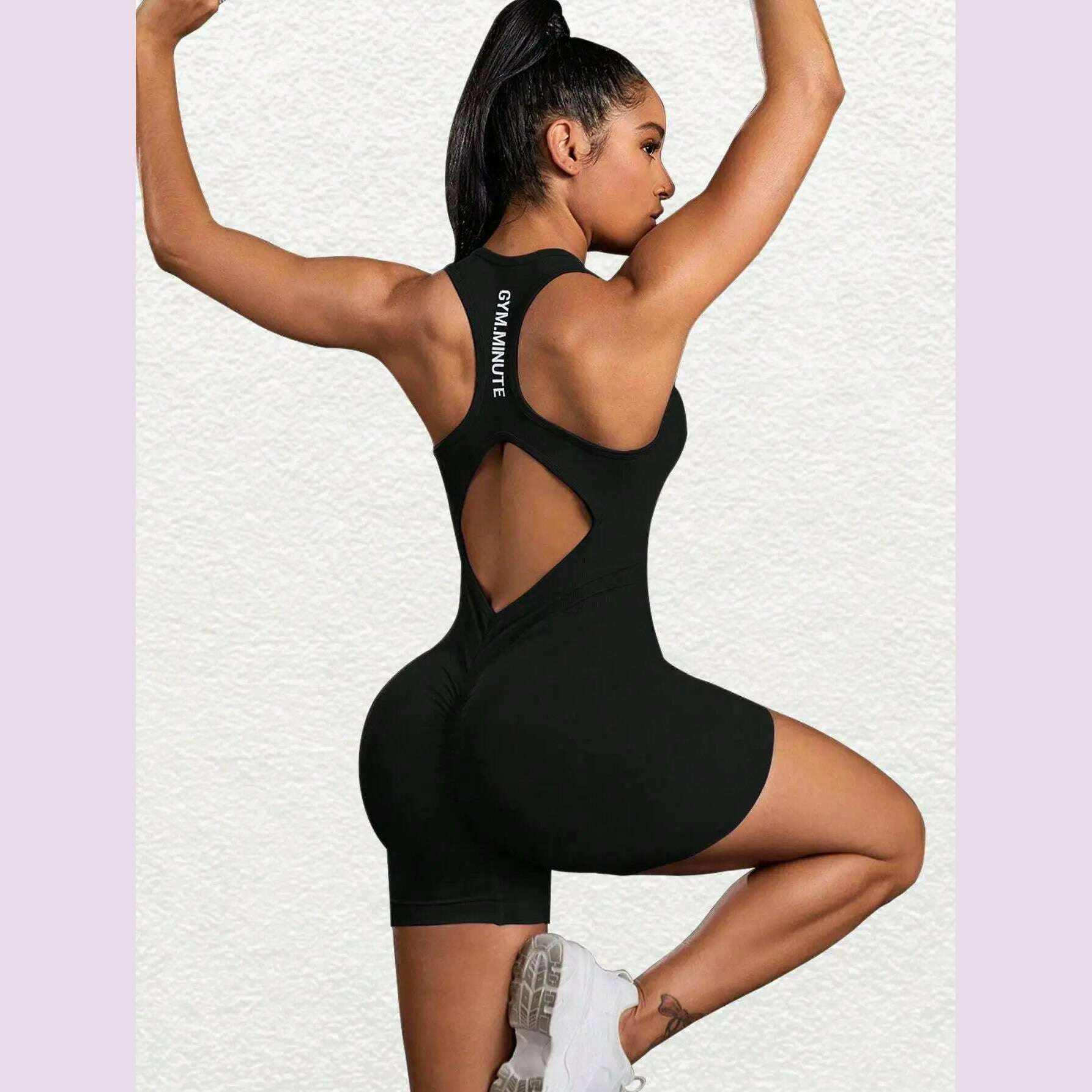 Back Cross Sports Yoga Jumpsuits Women One Piece Bodysuits High Stretchy Rompers Breathable Ropa Deportiva Mujer Gym Tracksuit - KIMLUD