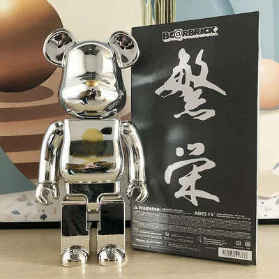 KIMLUD, Bearbricks 400 Figure Bearbricks 28cm Bearbricks Van Goghes BearBricks Daft Punks 2G Figurine White Moon Bear Brick High Quality, A5, KIMLUD Womens Clothes
