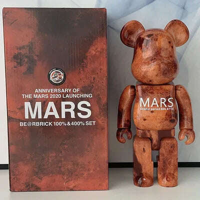 KIMLUD, Bearbricks 400 Figure Bearbricks 28cm Bearbricks Van Goghes BearBricks Daft Punks 2G Figurine White Moon Bear Brick High Quality, A9, KIMLUD Womens Clothes