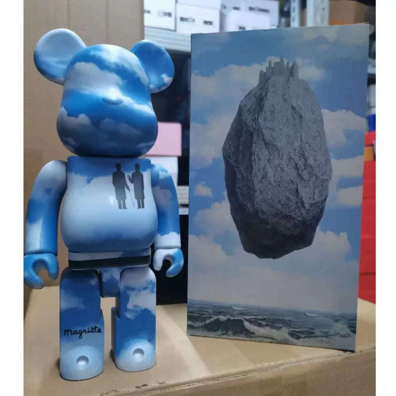 KIMLUD, Bearbricks 400 Figure Bearbricks 28cm Bearbricks Van Goghes BearBricks Daft Punks 2G Figurine White Moon Bear Brick High Quality, A29, KIMLUD Womens Clothes