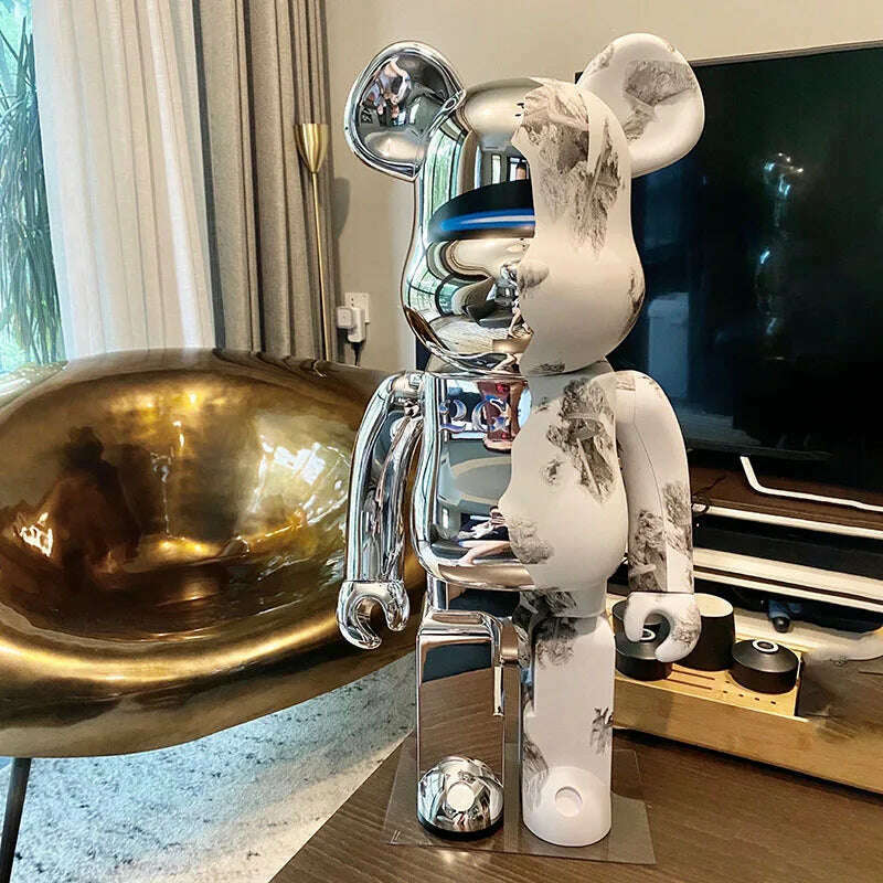 KIMLUD, Bearbricks 400 Figure Bearbricks 28cm Bearbricks Van Goghes BearBricks Daft Punks 2G Figurine White Moon Bear Brick High Quality, A11, KIMLUD Womens Clothes