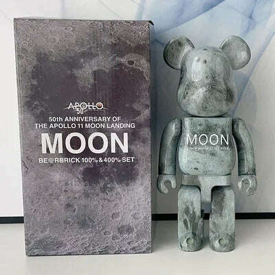 KIMLUD, Bearbricks 400 Figure Bearbricks 28cm Bearbricks Van Goghes BearBricks Daft Punks 2G Figurine White Moon Bear Brick High Quality, A7, KIMLUD Womens Clothes