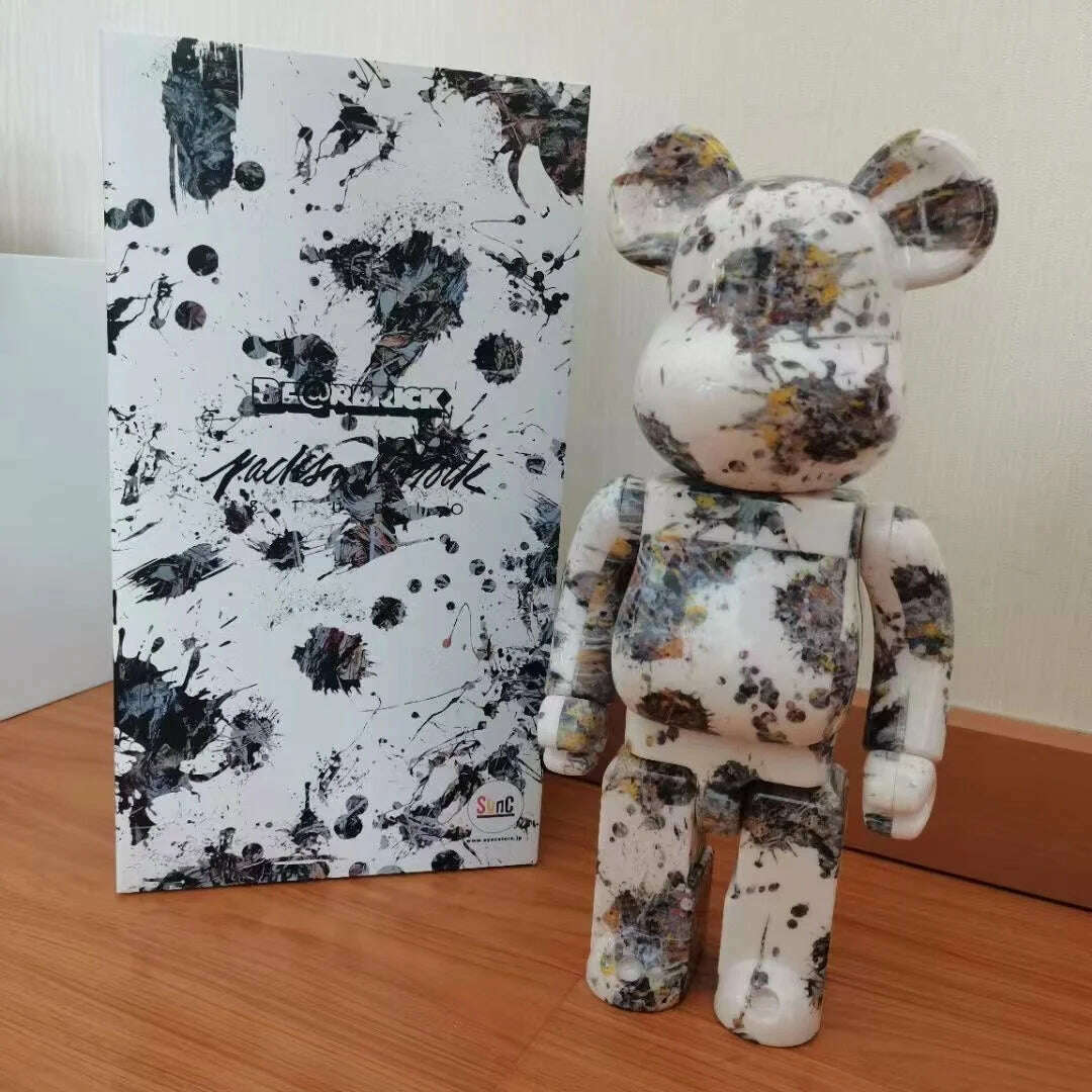 KIMLUD, Bearbricks 400 Figure Bearbricks 28cm Bearbricks Van Goghes BearBricks Daft Punks 2G Figurine White Moon Bear Brick High Quality, A27, KIMLUD Womens Clothes
