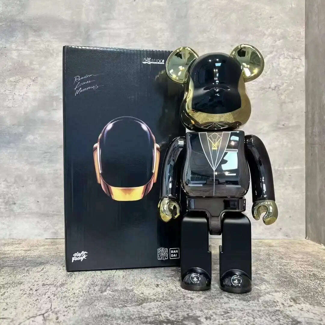 KIMLUD, Bearbricks 400 Figure Bearbricks 28cm Bearbricks Van Goghes BearBricks Daft Punks 2G Figurine White Moon Bear Brick High Quality, A12, KIMLUD Womens Clothes