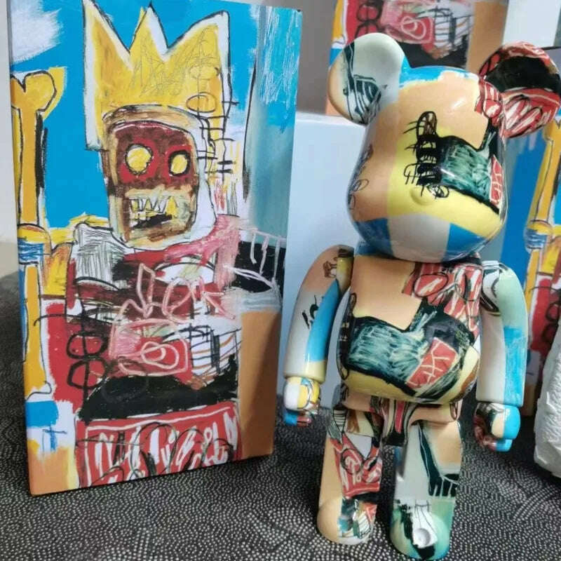 KIMLUD, Bearbricks 400 Figure Bearbricks 28cm Bearbricks Van Goghes BearBricks Daft Punks 2G Figurine White Moon Bear Brick High Quality, A26, KIMLUD Womens Clothes