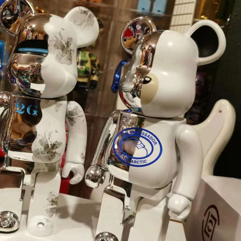 KIMLUD, Bearbricks 400 Figure Bearbricks 28cm Bearbricks Van Goghes BearBricks Daft Punks 2G Figurine White Moon Bear Brick High Quality, A2, KIMLUD Womens Clothes