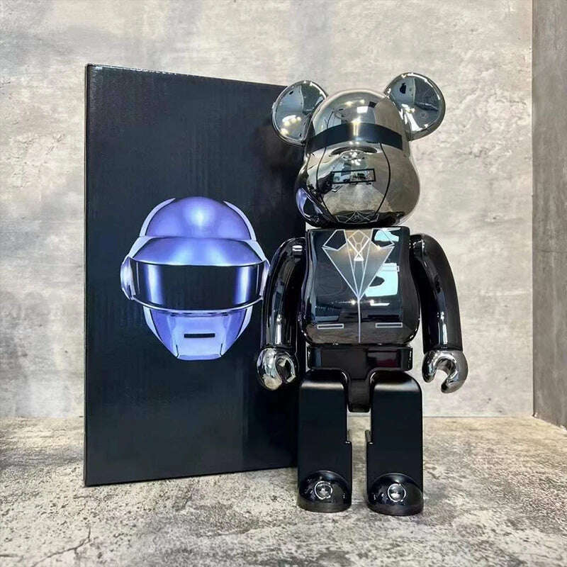 KIMLUD, Bearbricks 400 Figure Bearbricks 28cm Bearbricks Van Goghes BearBricks Daft Punks 2G Figurine White Moon Bear Brick High Quality, A13, KIMLUD Womens Clothes