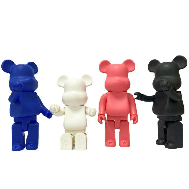 KIMLUD, Bearbricks 400 Figure Bearbricks 28cm Bearbricks Van Goghes BearBricks Daft Punks 2G Figurine White Moon Bear Brick High Quality, KIMLUD Womens Clothes