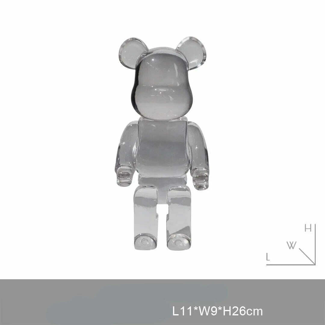 KIMLUD, Bearbricks 400 Figure Bearbricks 28cm Bearbricks Van Goghes BearBricks Daft Punks 2G Figurine White Moon Bear Brick High Quality, A31, KIMLUD Womens Clothes