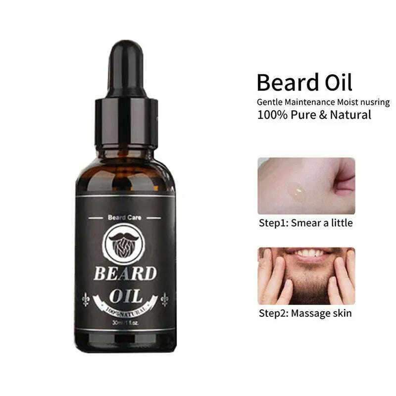 KIMLUD, Beard Growth Kit Beard Hair Enhancer Growth Thickening Activator Serum beard oil, beard balm, bamboo brush comb Beard care kit, KIMLUD Womens Clothes