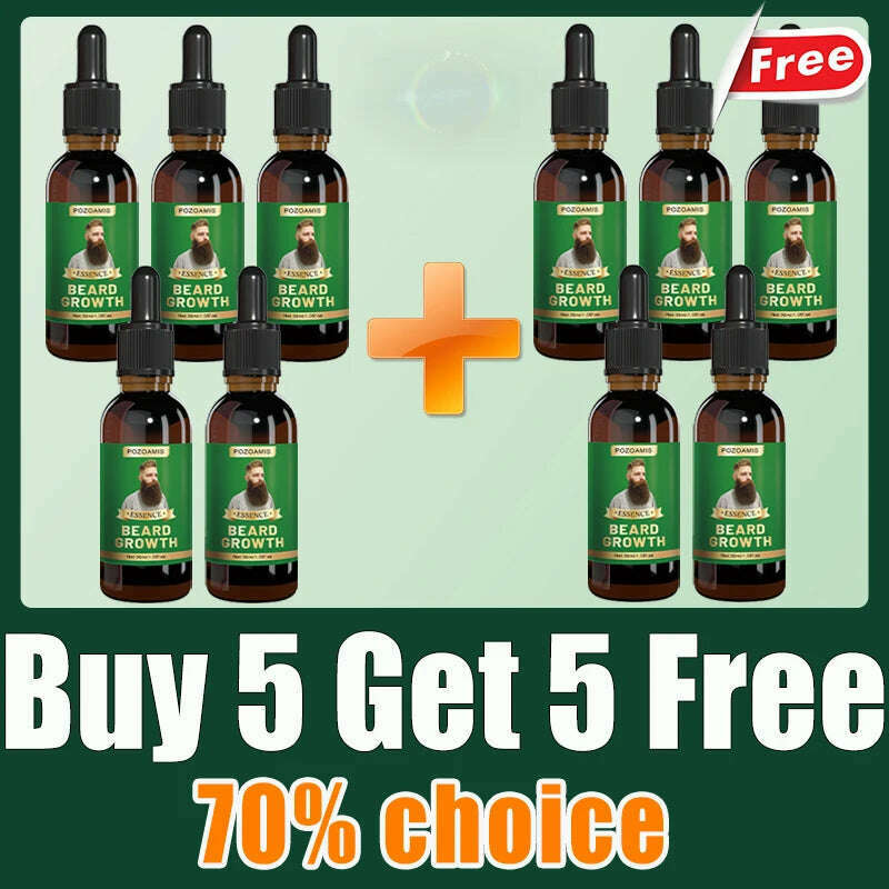 KIMLUD, Beard Growth Serum quickly thickens and softens beards for longer, fuller beards, Buy 5 Get 5 Free, KIMLUD Womens Clothes