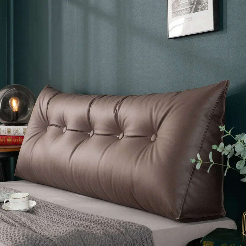 KIMLUD, Bedroom Waterproof Triangle Bedside Large Pillow With Filler Removable Bedside Cushion Headboar Soft Backrest Bed Cushion Cojin, 01 / 50x50x20cm, KIMLUD Womens Clothes