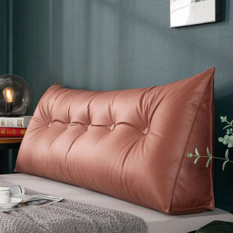 KIMLUD, Bedroom Waterproof Triangle Bedside Large Pillow With Filler Removable Bedside Cushion Headboar Soft Backrest Bed Cushion Cojin, 04 / 50x50x20cm, KIMLUD Womens Clothes