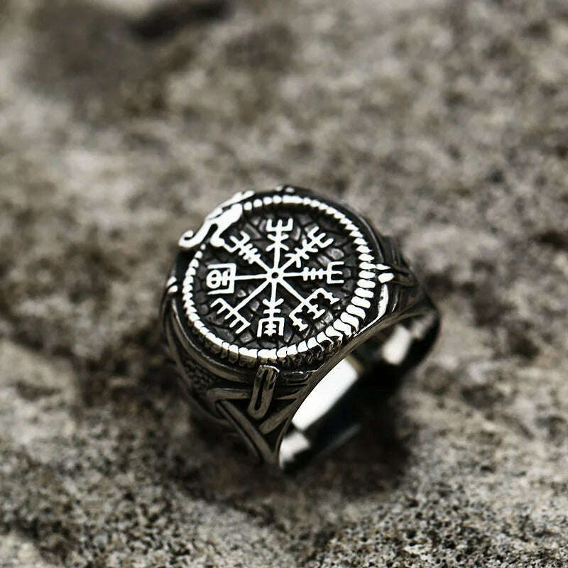 Beier 316L Stainless steel nose viking men ring Dragon Animal Pagan Odin Amulet Vegvisir scandinavian fashion jewelry BR8-622 - KIMLUD