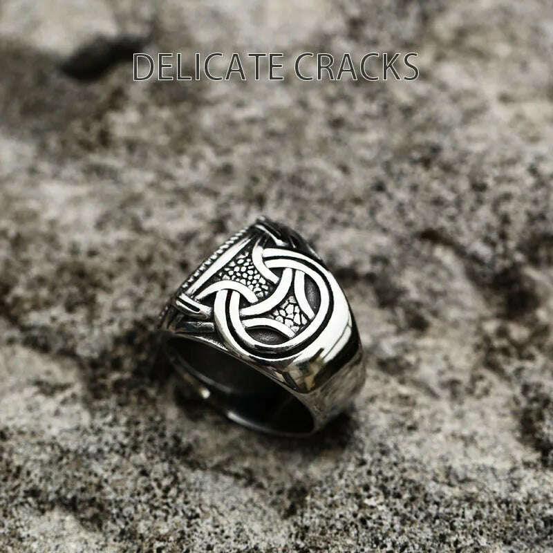 KIMLUD, Beier 316L Stainless steel nose viking men ring Dragon Animal Pagan Odin Amulet Vegvisir scandinavian fashion jewelry BR8-622, KIMLUD Womens Clothes