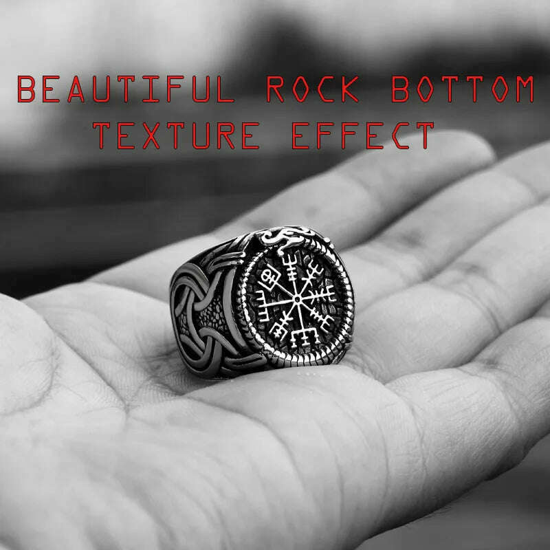 Beier 316L Stainless steel nose viking men ring Dragon Animal Pagan Odin Amulet Vegvisir scandinavian fashion jewelry BR8-622 - KIMLUD