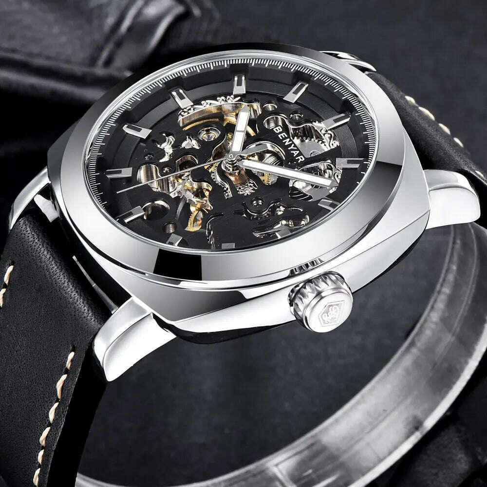 KIMLUD, BENYAR Mens Watches Top Brand Luxury Automatic Mechanical Men Business Waterproof Sport Watch Reloj Hombre, KIMLUD Womens Clothes