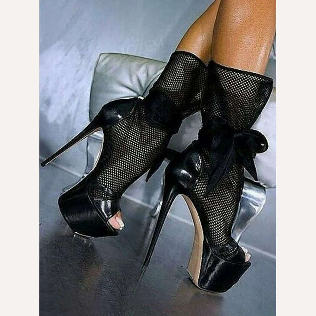 KIMLUD, BERZIMER Women Platform Pumps Open Toe Thin High Heels Sandals Party Patchwork Handmade SummeShoes Woman Big Size 41 45 47 50 52, KIMLUD Womens Clothes