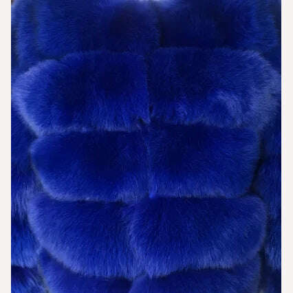 KIMLUD, BFFUR Short Real Fox Fur Coats Women 2022 Winter Fashion Natural Whole Skin Genuine Fox Fur Jackets With Fur Collar Overcoats, KIMLUD Womens Clothes
