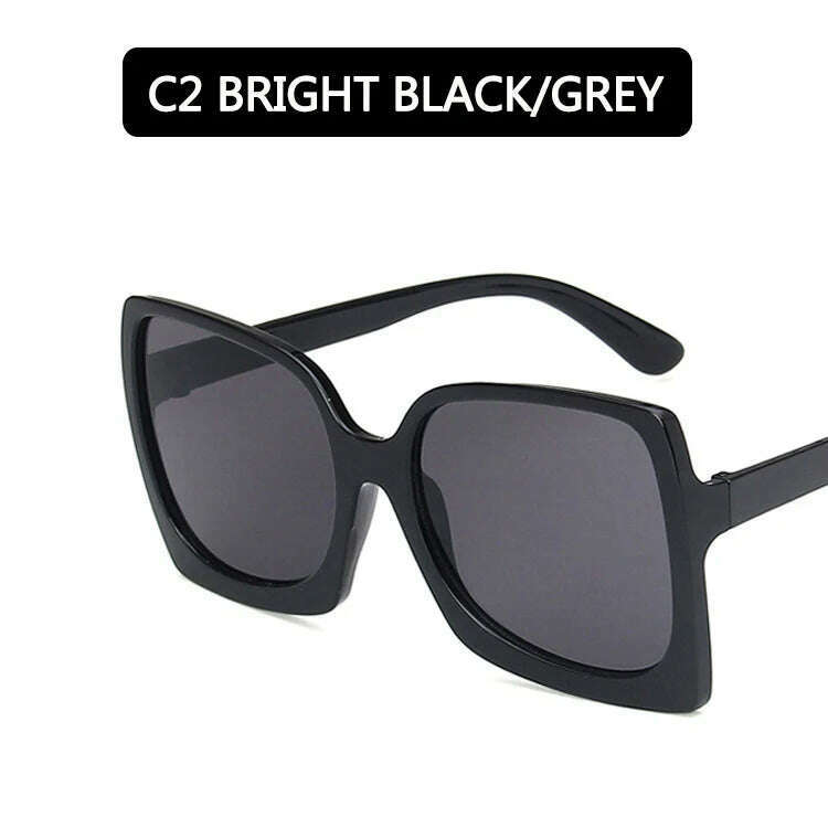 Big Frame Fashion Oversized Sunglasses Women Brand Designer Plastic Female Gradient Sun Glasses gafas de sol mujer UV400 - KIMLUD