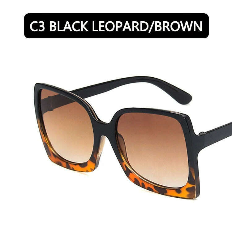 Big Frame Fashion Oversized Sunglasses Women Brand Designer Plastic Female Gradient Sun Glasses gafas de sol mujer UV400 - KIMLUD