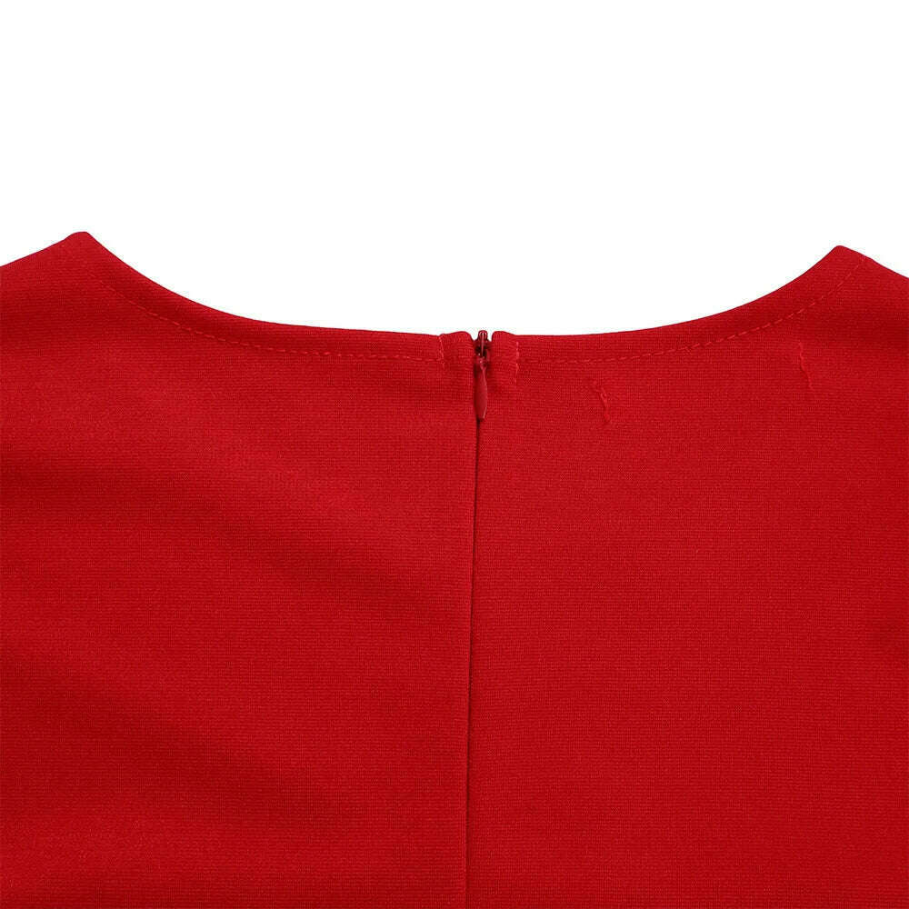 KIMLUD, Big size women 2024 new fashion temperament commuter five-quarter sleeve color matching buttock dress, KIMLUD Womens Clothes