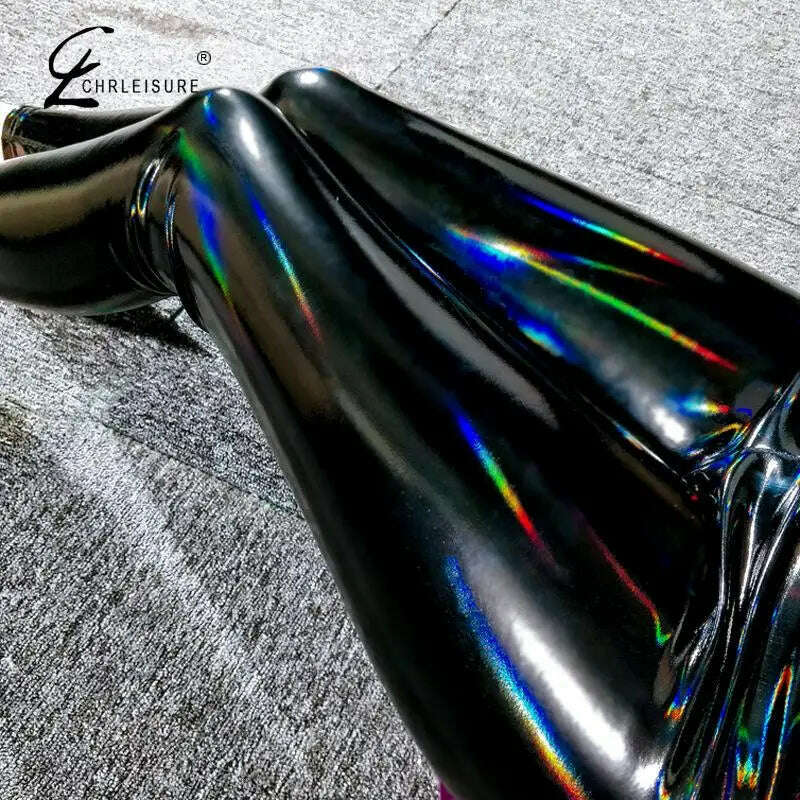 KIMLUD, Black Pu Leather Pants Women High Waist Leather Leggings Trousers Women Thick Stretch Pantalon Mujer, KIMLUD Womens Clothes