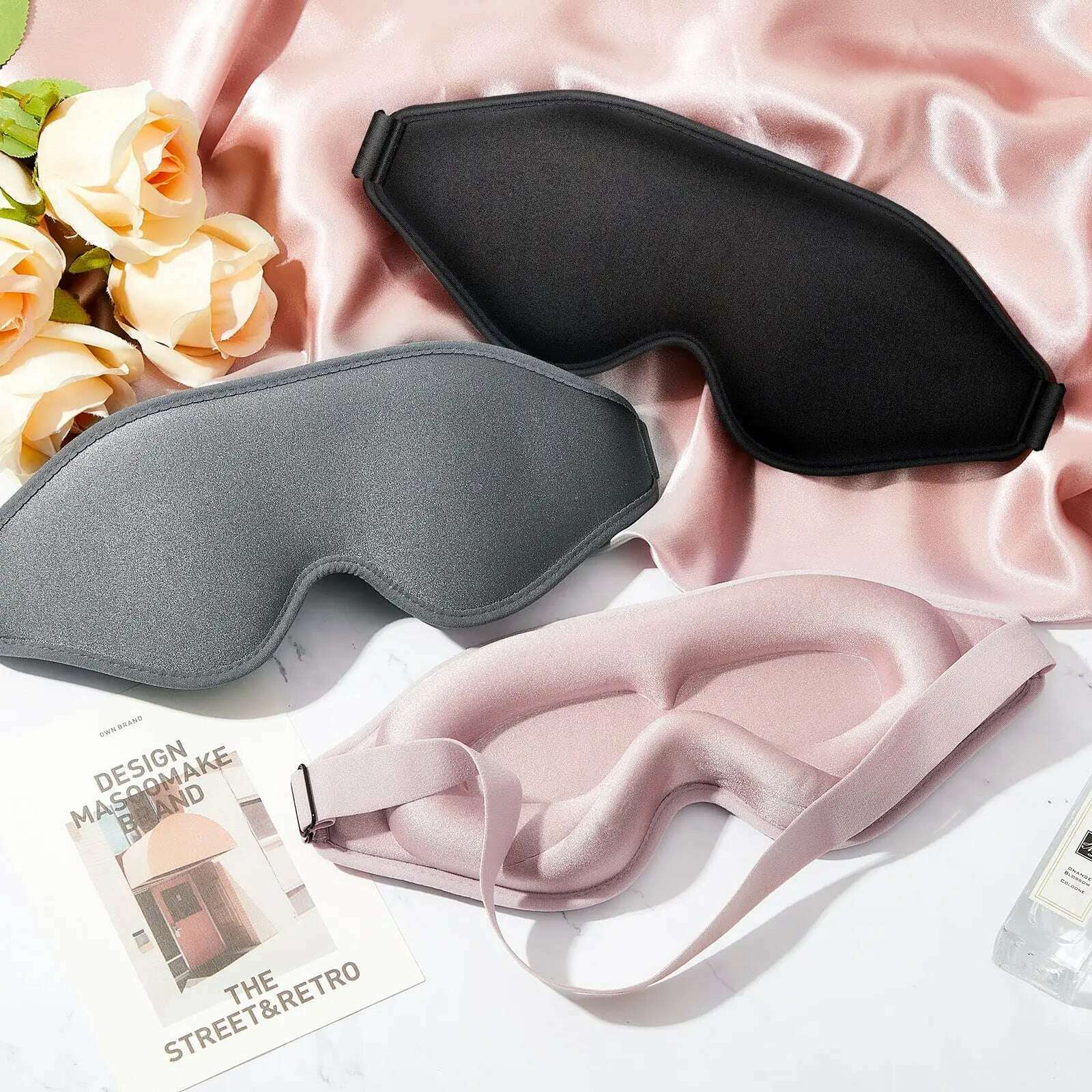 Blackout 3D Sleep Mask Memory Foam Eye Shade Breathable Eye Patch Travel Smooth Slaapmasker Relax Sleeping Aid Women Men - KIMLUD