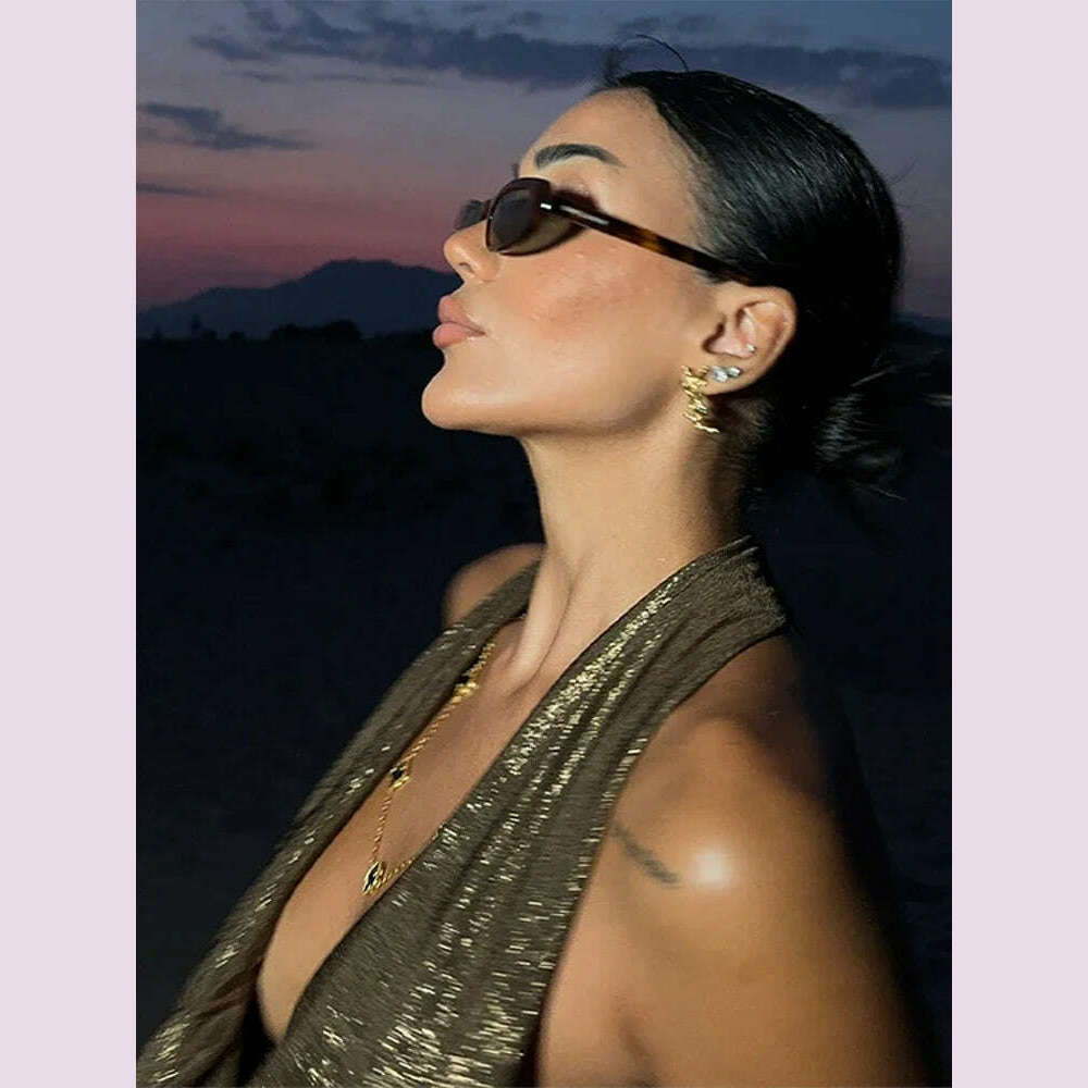 Bling Glitter Women Halter Maxi Dress Sexy V Neck Backless Lady Long Dresses Party Evening Birthday Clothes Elegant Prom Vestido - KIMLUD