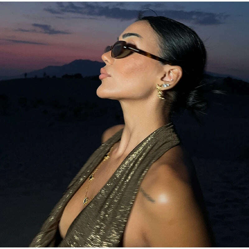 Bling Glitter Women Halter Maxi Dress Sexy V Neck Backless Lady Long Dresses Party Evening Birthday Clothes Elegant Prom Vestido - KIMLUD