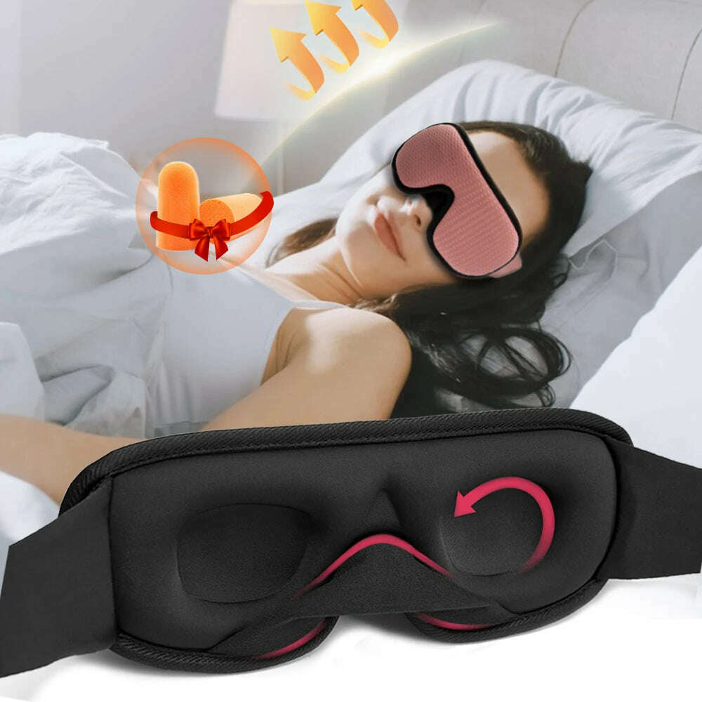 KIMLUD, Blocking Light Sleeping Eye Mask Soft Padded Travel Shade Cover Rest Relax Sleeping Blindfold Eye Cover Sleep Mask Eyepatch, KIMLUD Womens Clothes