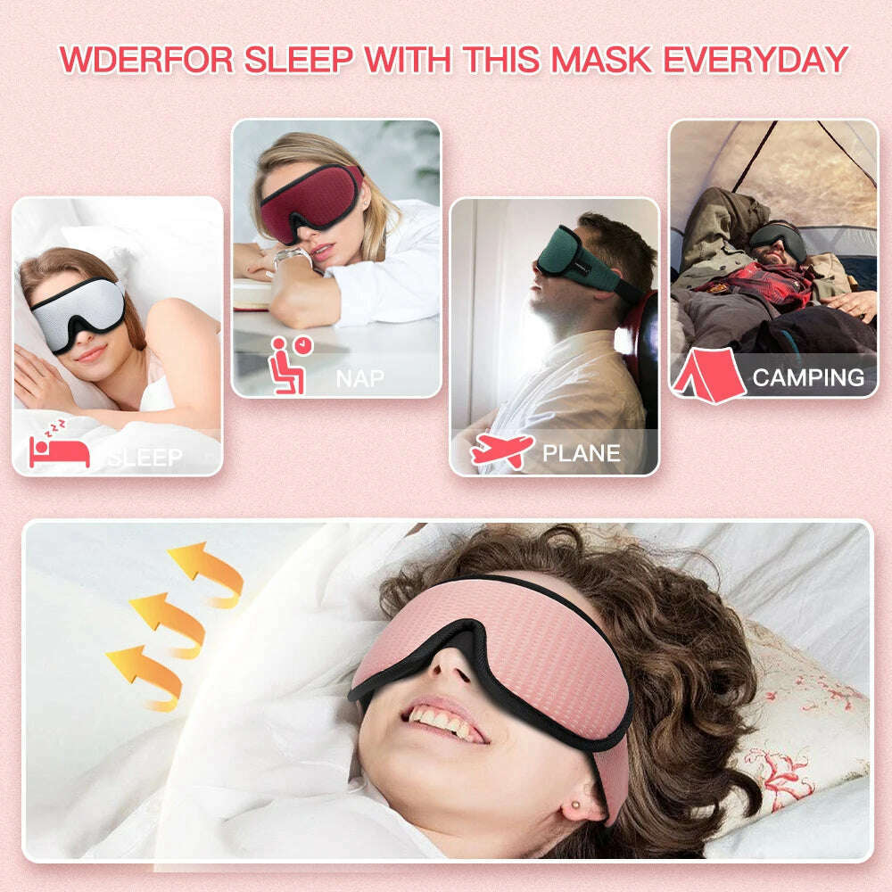 KIMLUD, Blocking Light Sleeping Eye Mask Soft Padded Travel Shade Cover Rest Relax Sleeping Blindfold Eye Cover Sleep Mask Eyepatch, KIMLUD Womens Clothes