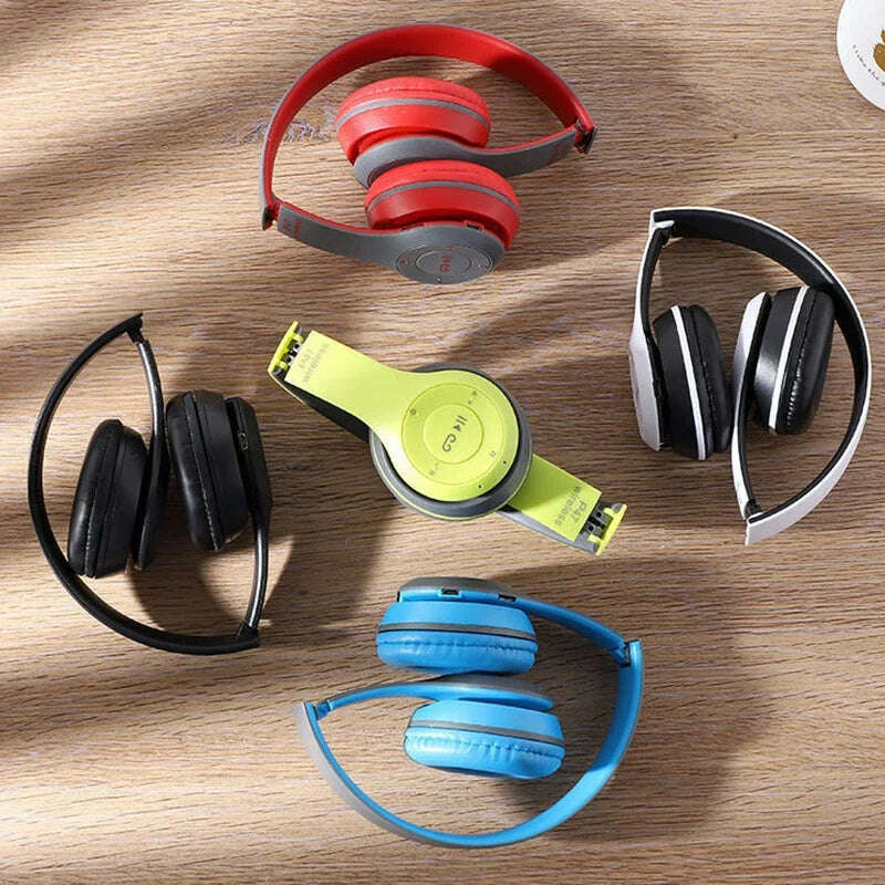 Bluetooth 5.0 Earphone Sport Headphones for iPhone Samsung Xiaomi Mobile Phone Wireless Headband Foldable Portable HeadSets - KIMLUD