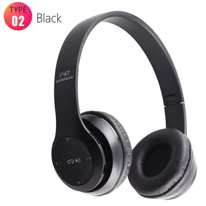 Bluetooth 5.0 Earphone Sport Headphones for iPhone Samsung Xiaomi Mobile Phone Wireless Headband Foldable Portable HeadSets - KIMLUD