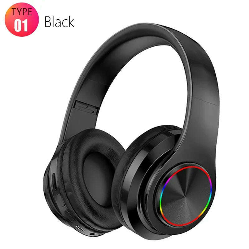 Bluetooth 5.0 Earphone Sport Headphones for iPhone Samsung Xiaomi Mobile Phone Wireless Headband Foldable Portable HeadSets - KIMLUD