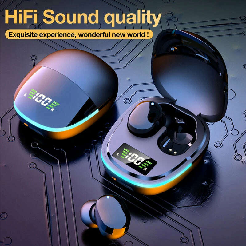 Bluetooth Earphones Wireless Sport Headphones Touch Control HiFi Stereo Waterproof In-Ear Game Headset With Mic - KIMLUD