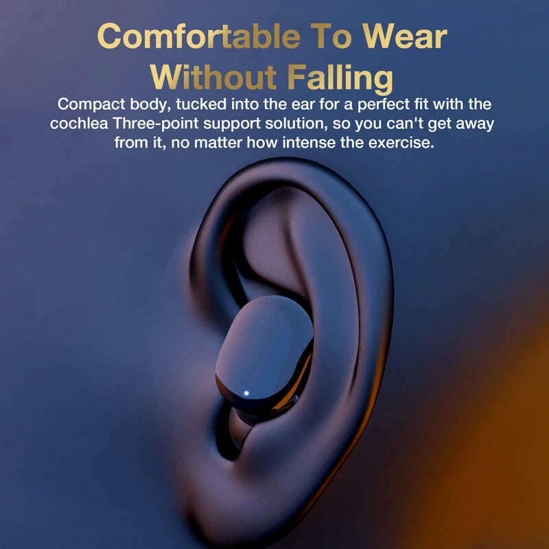 Bluetooth Earphones Wireless Sport Headphones Touch Control HiFi Stereo Waterproof In-Ear Game Headset With Mic - KIMLUD