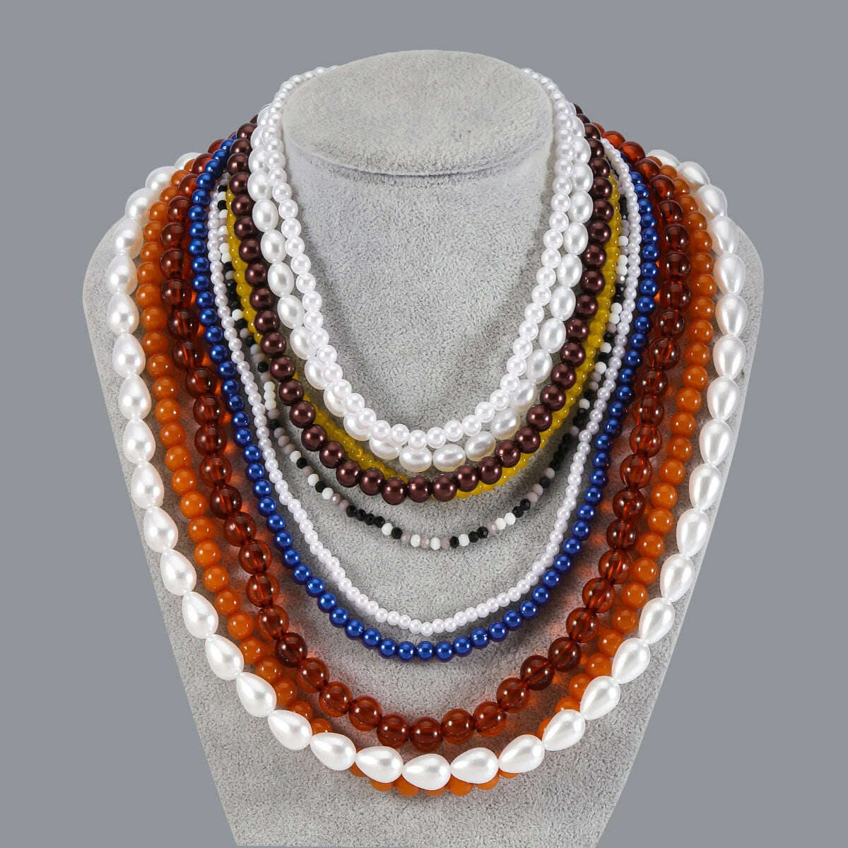 KIMLUD, Bohemian Multi-layered Long Necklace, Imitation Pearl Necklace, Suitable for Daily Wear, Fashion Jewelry Accessories Wholesale, style 1, KIMLUD APPAREL - Womens Clothes