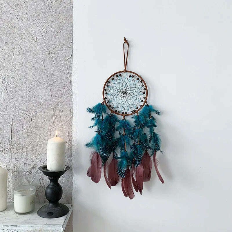 KIMLUD, Boho Dream Catcher Nordic Room Decoration White Girls Baby Kids Dreamcatcher Home Decor Wedding Decoration Gift for Women, KIMLUD Womens Clothes