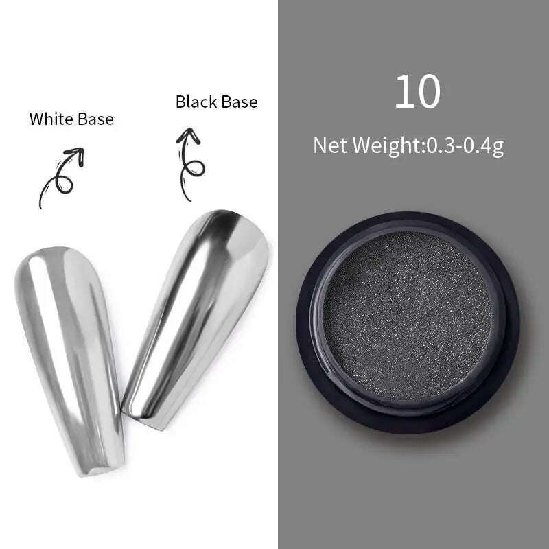 Born Pretty 10ml Magical MIRROR UV Gel Varnish Top Coat Semi-Permanent Nail Polishes Moonlight Mirror NailsFine Glitter Powder - KIMLUD