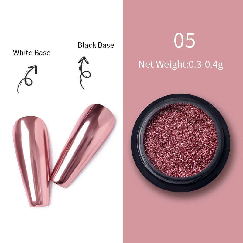 Born Pretty 10ml Magical MIRROR UV Gel Varnish Top Coat Semi-Permanent Nail Polishes Moonlight Mirror NailsFine Glitter Powder - KIMLUD