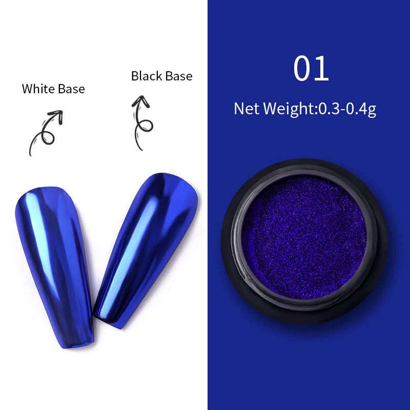 Born Pretty 10ml Magical MIRROR UV Gel Varnish Top Coat Semi-Permanent Nail Polishes Moonlight Mirror NailsFine Glitter Powder - KIMLUD