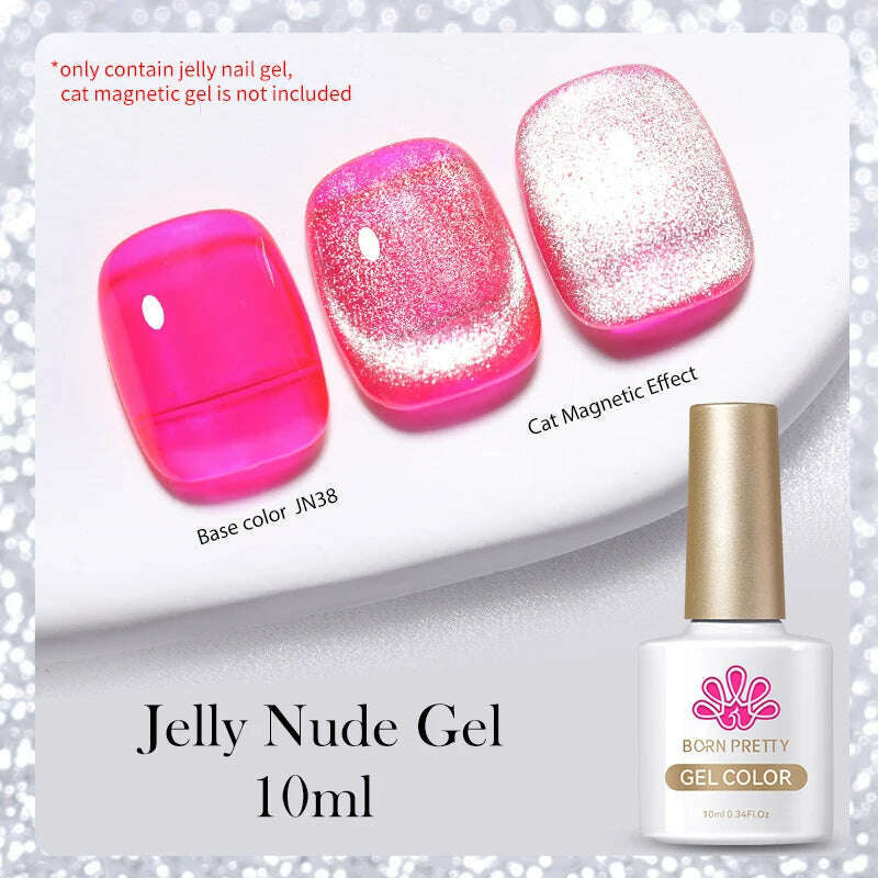 BORN PRETTY Super Shine Cat Magnetic Gel Nail Polish Sparking Shiny Varnish UV Gel For Nail Art Design Magnetic Manicure - KIMLUD