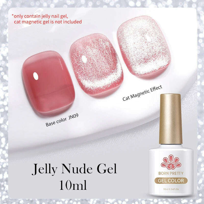 BORN PRETTY Super Shine Cat Magnetic Gel Nail Polish Sparking Shiny Varnish UV Gel For Nail Art Design Magnetic Manicure - KIMLUD