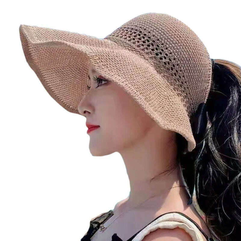 KIMLUD, Bow Fisherman Hat Empty Top Hat for Sun for Protection Summer Must Have Items fo, KIMLUD Womens Clothes