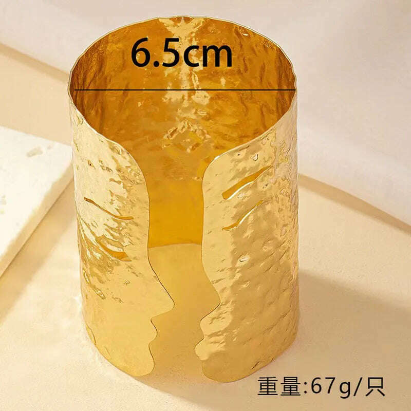 KIMLUD, Bracelet Bangle Women Face Girls Gold And Silver Plating Fashion Jewelry Hot Sale Party Gift 2024 New Style HB24535, KIMLUD Womens Clothes