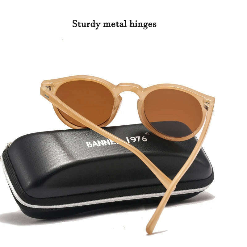 KIMLUD, Brand Designer Women Men Polarized Sunglasses Vintage Round Lens Cool Driving Sun Glasses UV400 Oculos Cat Eyes Girl's Shades, KIMLUD Womens Clothes